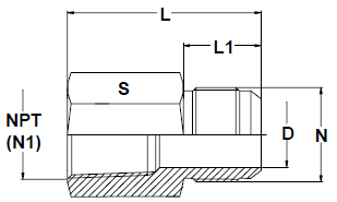 Stainless Steel 37 Degree Flare Female Connectors